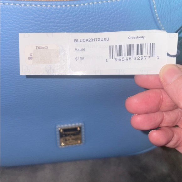SOLD Dooney and Bourke Azure Blue Crossbody To Shoulder Handbag Pebbled SOLD - Picture 5 of 5